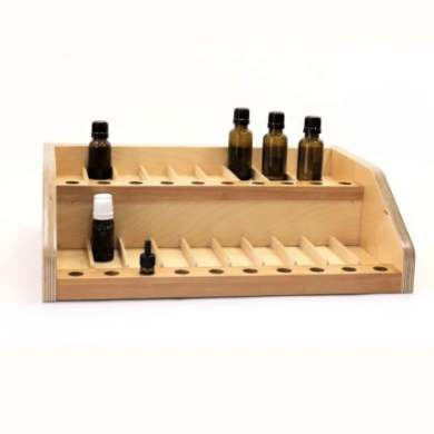 Essential Oil Bottle Holder 1 oz, 15 ml, 10 ml, 5 ml w/Sample Holes Baltic Birch